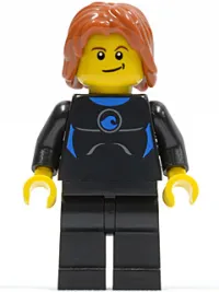 LEGO Coast Guard City - Surfer in Wetsuit, Dark Orange Tousled Hair, Crooked Smile minifigure