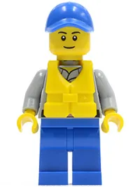 LEGO Coast Guard City - Crew Member, Blue Cap with Hole minifigure