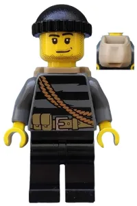 LEGO Police - City Burglar, Knit Cap and Open Backpack minifigure