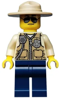 LEGO Swamp Police - Officer, Vest, Dark Tan Hat, Sunglasses minifigure