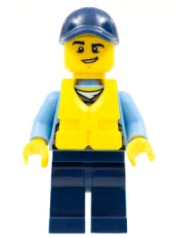 LEGO Police - City Officer, Life Jacket, Crooked Smile minifigure