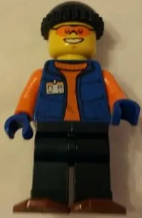 LEGO Arctic Research Assistant with Snowshoes, Dark Blue Legs and Knit Cap minifigure