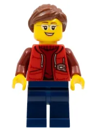 LEGO Deep Sea Submariner Female, Reddish Brown Hair minifigure