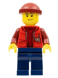 LEGO Deep Sea Submariner Male, Dark Red Knit Cap minifigure