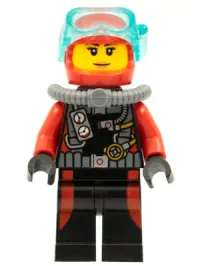 LEGO Scuba Diver, Female without Flippers minifigure