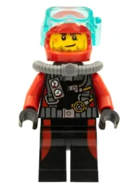 LEGO Scuba Diver, Male without Flippers minifigure