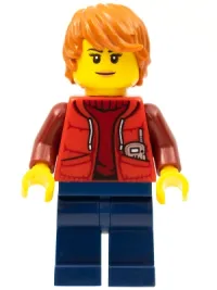 LEGO Deep Sea Submariner Female, Dark Orange Hair minifigure