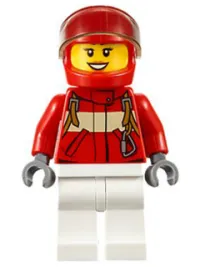 LEGO Paramedic - Pilot Female, Red Helmet minifigure