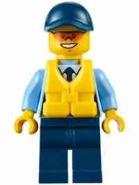 LEGO Police - City Officer, Life Jacket, Orange Sunglasses minifigure
