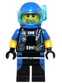 LEGO Scuba Diver, Male, Blue minifigure