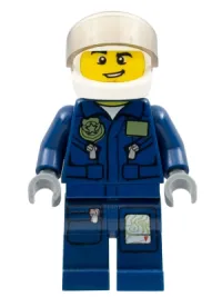 LEGO Police - City Helicopter Pilot, Dark Blue Jumpsuit minifigure