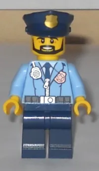 LEGO Police - City Officer, Zipper Jacket and Badge, Prison Island Police Chief minifigure