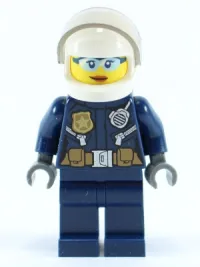LEGO Police - City Helicopter Pilot Female, Light Blue Glasses minifigure