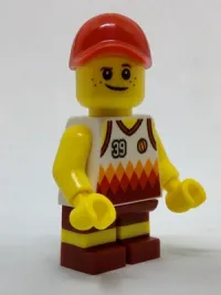LEGO Beachgoer - Boy, Red Cap and Basketball Jersey minifigure