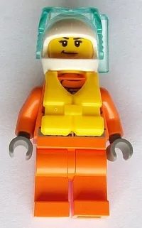 LEGO Coast Guard City - Female Rescuer with Scuba Diver Mask minifigure