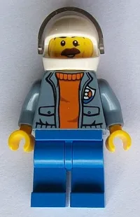 LEGO Coast Guard City - Helicopter Pilot with Moustache minifigure