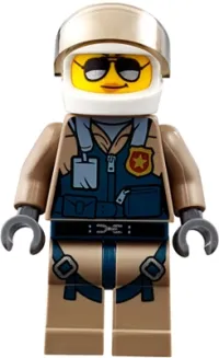 LEGO Mountain Police - Officer Female, Pilot with Helmet and Visor minifigure