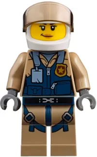 LEGO Mountain Police - Officer Female, Helicopter Pilot minifigure