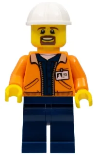 LEGO Miner - Equipment Operator with Beard minifigure