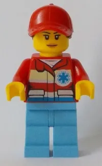 LEGO Medic, Female, Peach Lips, Closed Mouth minifigure