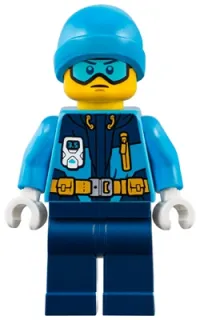 LEGO Arctic Explorer - Ski Beanie Hat, Light Blue Ski Goggles minifigure