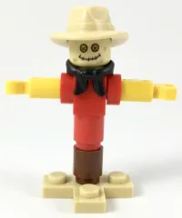 LEGO Scarecrow - Tan Fedora, Black Bandana, Red Shirt minifigure