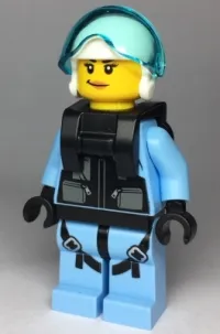 LEGO Sky Police - Jet Pilot, Female with Neck Bracket (for Parachute) minifigure