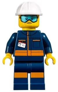 LEGO Ground Crew Technician - Male, Jumpsuit and Construction Helmet minifigure
