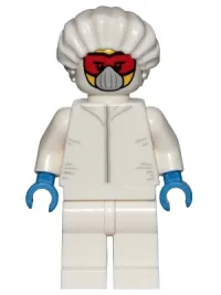 LEGO Drone Engineer - White Safety Jumpsuit, Red Goggles and White Mask minifigure