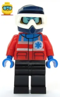 LEGO Ski Patrol Member - Male, Dark Blue Helmet minifigure