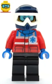 LEGO Ski Patrol Member - Female, Dark Blue Helmet minifigure