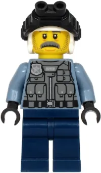 LEGO Police - Officer Sam Grizzled, Sand Blue Jacket minifigure