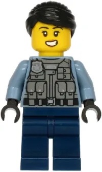 LEGO Police Officer - Rooky Partnur, Sand Blue Jacket minifigure