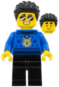 LEGO Police Officer - Duke DeTain, Blue Sweater, Black Legs minifigure