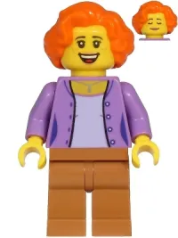 LEGO Mom - Medium Lavender Jacket, Medium Nougat Legs, Orange Hair minifigure