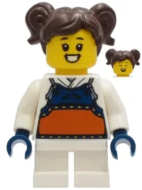 LEGO Madison - White Robe with Dark Blue and Dark Orange Bogu Armor minifigure