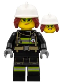 LEGO Fire Fighter, Female - Freya McCloud, Black Suit minifigure