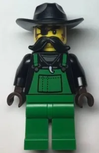 LEGO Police - Crook Snake Rattler, Green Overalls minifigure
