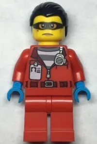 LEGO Police - Crook Vito, Red Jacket with Prison Shirt and I.D. Tag minifigure