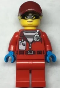 LEGO Police - Crook Big Betty, Red Jacket with Prison Shirt and I.D. Tag minifigure