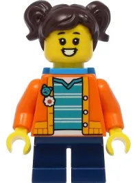 LEGO Madison - Orange Jacket, Dark Azure Backpack minifigure