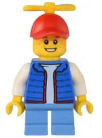 LEGO Billy - Blue Vest, Tiny Yellow Propeller minifigure