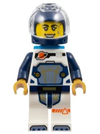 LEGO Astronaut - Female, Dark Blue Helmet, Dark Azure Backpack, White Space Suit with Dark Blue Arms minifigure