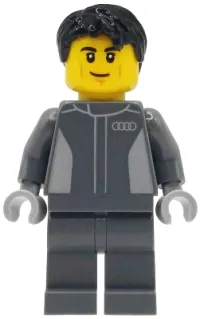 LEGO Audi Revolut F1 Team Driver - Male, Black Hair minifigure