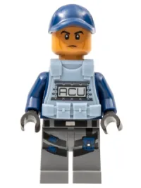 LEGO ACU Trooper - Vest, Cap, Male, Medium Nougat Head minifigure