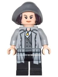 LEGO Tina Goldstein - Light Bluish Gray Trench Coat, Hair with Hat minifigure