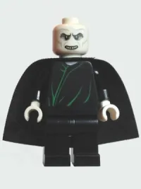 LEGO Voldemort, White Head, Black Cape, Green Robe Lines minifigure