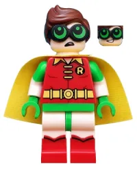 LEGO Robin - Green Glasses, Smile / Worried Pattern minifigure