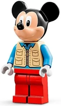 LEGO Mickey Mouse - Tan Safari Vest, Medium Blue Shirt minifigure