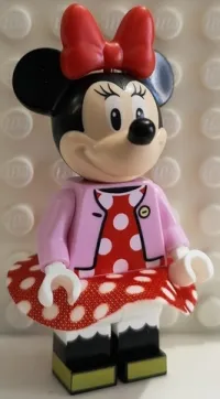 LEGO Minnie Mouse - Bright Pink Jacket, Red Polka Dot Dress minifigure